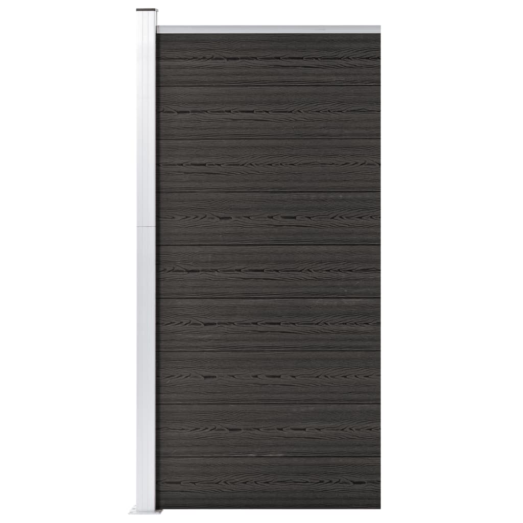 vidaXL Panel de valla WPC gris 95x186 cm