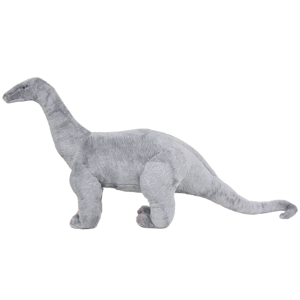 vidaXL Dinosaurio braquiosaurio de peluche de pie gris XXL