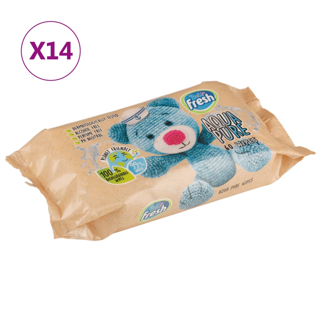 vidaXL Toallitas para bebés 14 paquetes 840 toallitas