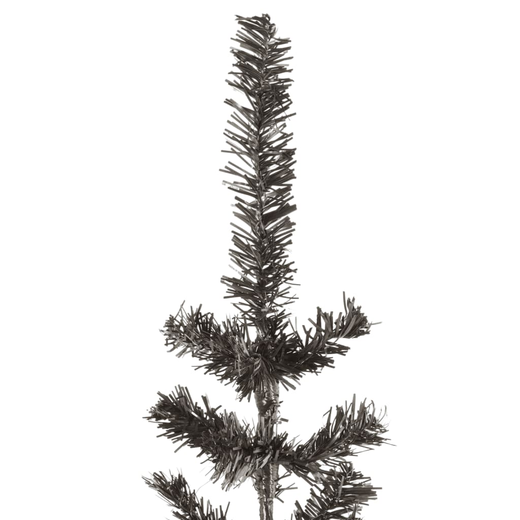 vidaXL Árbol de Navidad delgado negro 210 cm