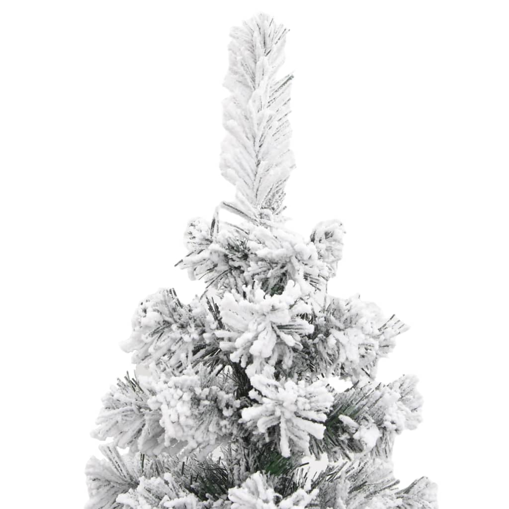 vidaXL Árbol de Navidad artificial verde con nieve PVC 180 cm