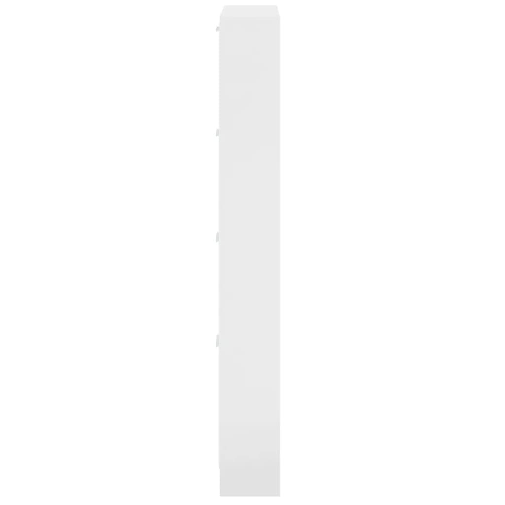 vidaXL Mueble zapatero madera contrachapada blanco brillo 59x17x150 cm