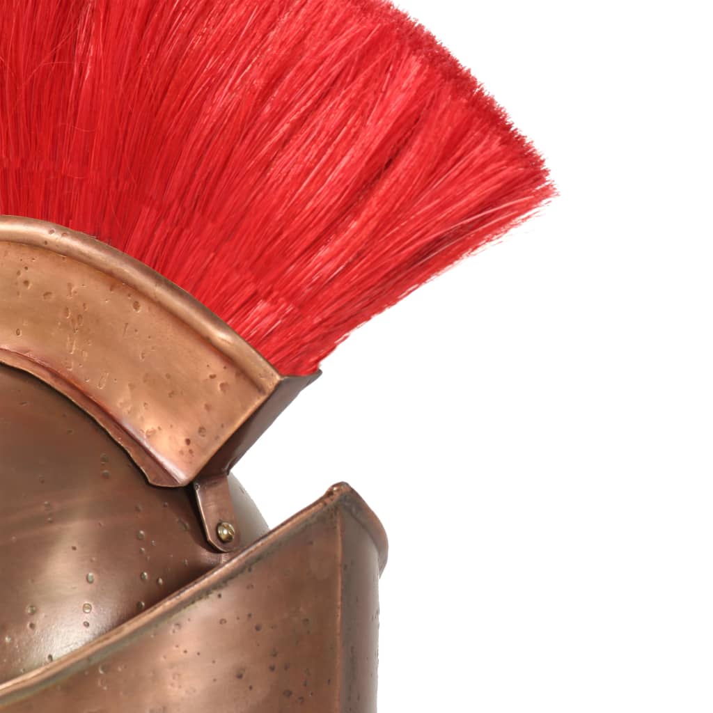 vidaXL Réplica de casco de guerrero griego rol en vivo acero cobre