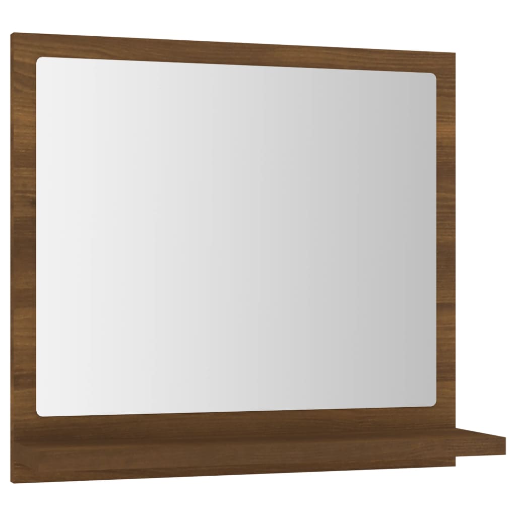 vidaXL Espejo de baño madera contrachapada marrón roble 40x10,5x37 cm