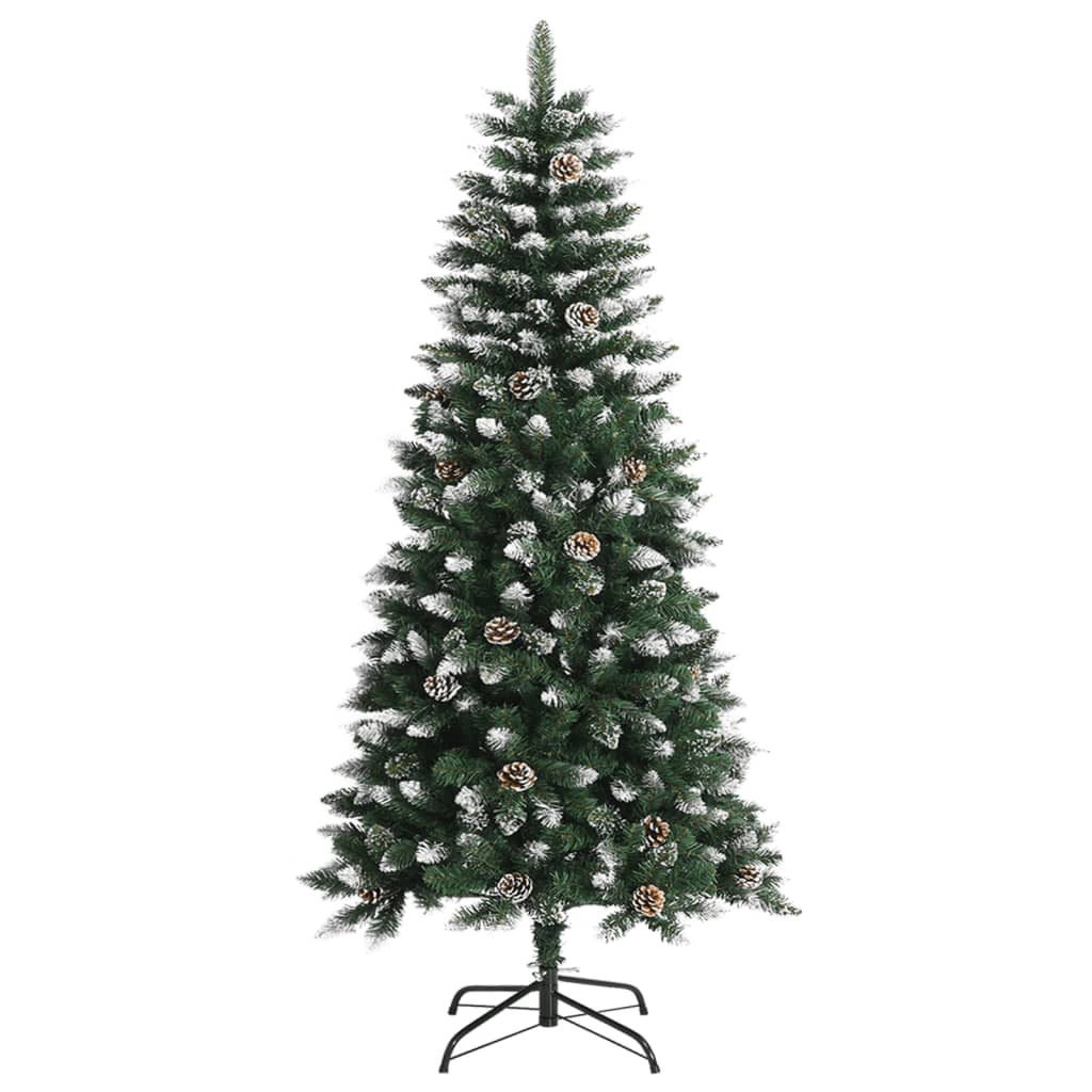 vidaXL Árbol de Navidad artificial con soporte PVC verde 120 cm