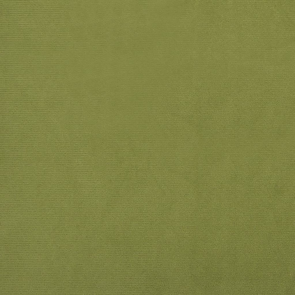 vidaXL Silla mecedora con reposapiés terciopelo verde claro