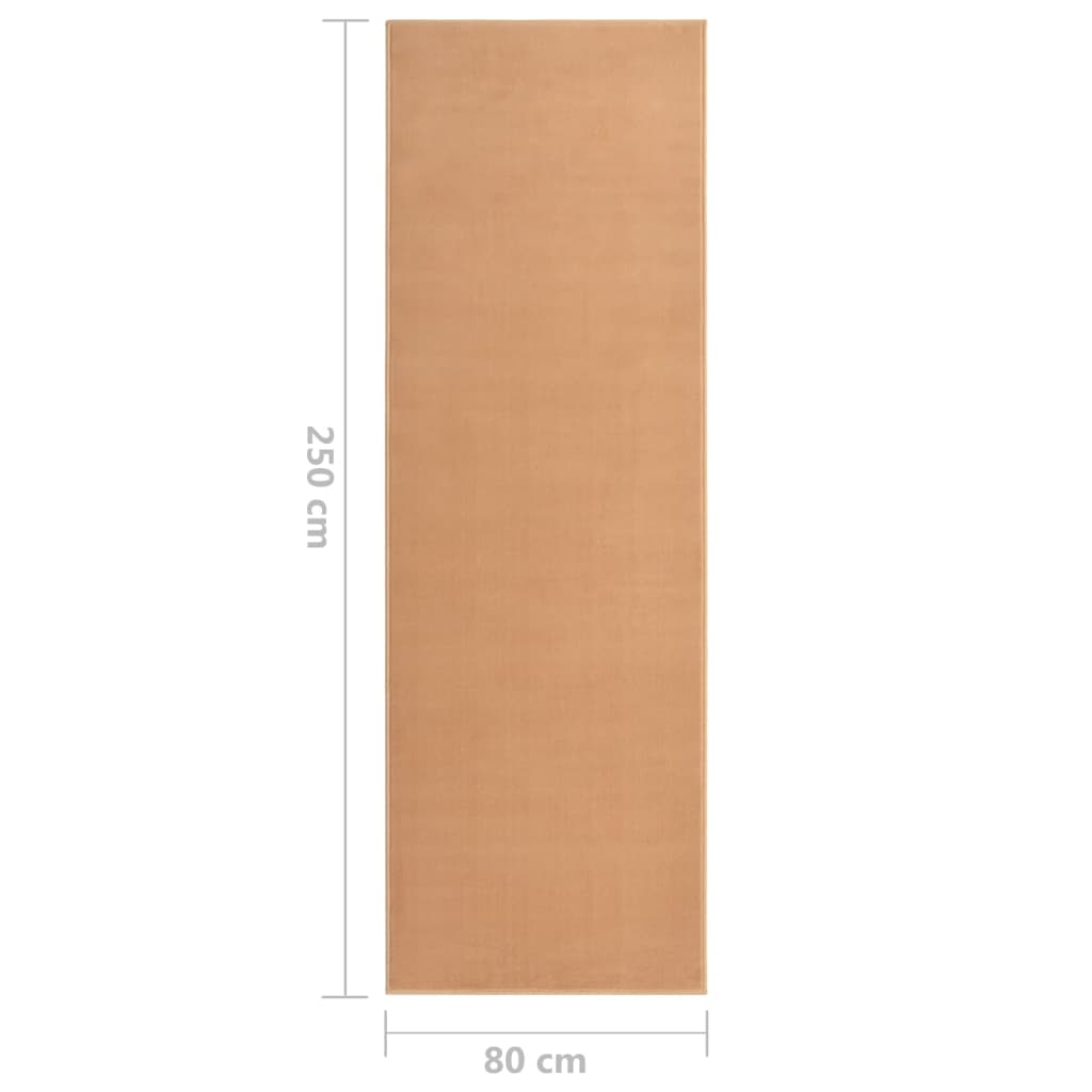 vidaXL Alfombra de pasillo BCF beige 80x250 cm