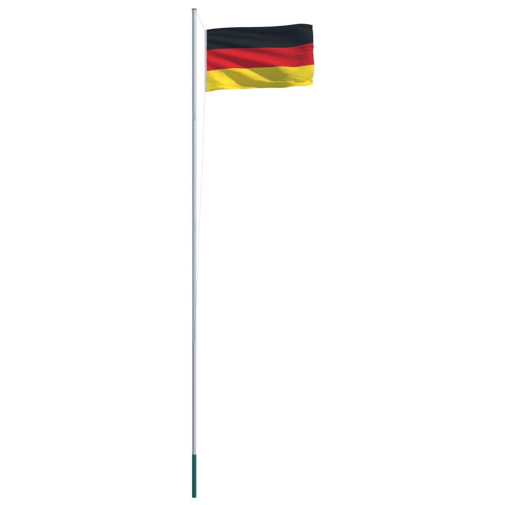 vidaXL Bandera de Alemania y mástil de aluminio 6,2 m