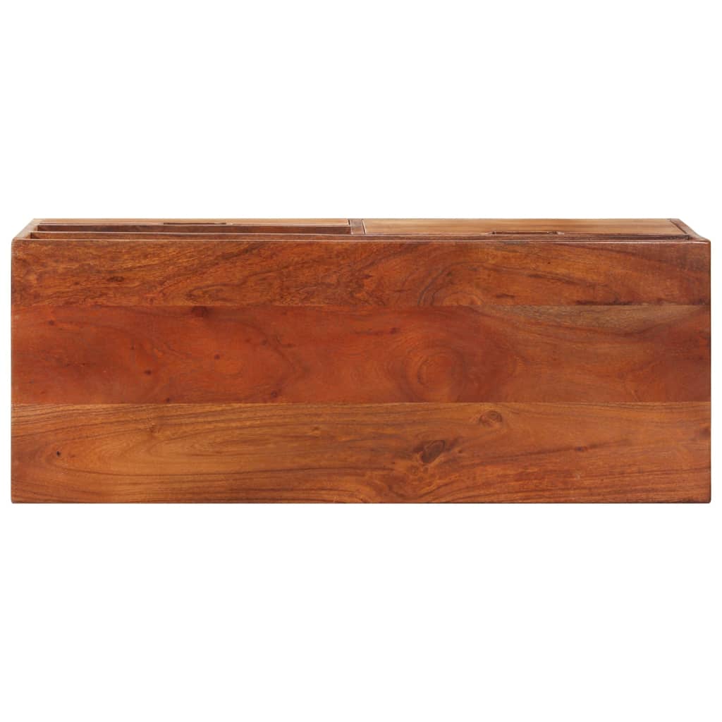 vidaXL Mueble de TV de madera maciza de acacia 80x30x42 cm