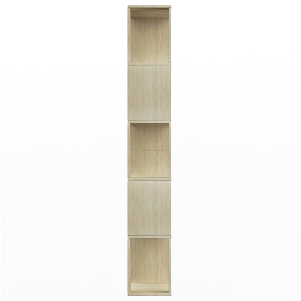 vidaXL Estantería madera contrachapada color roble Sonoma 80x24x159 cm