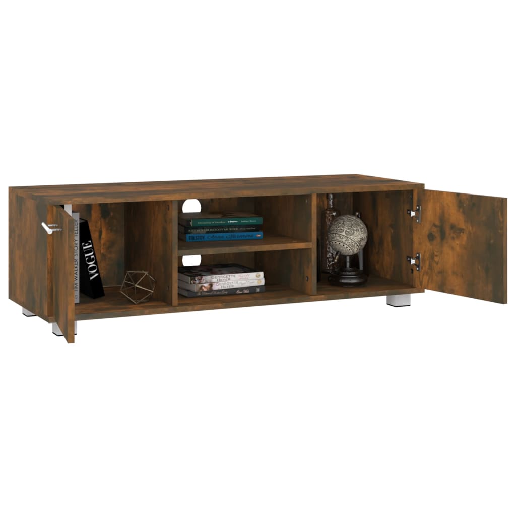 vidaXL Mueble para TV madera de ingeniería roble ahumado 110x40x35 cm