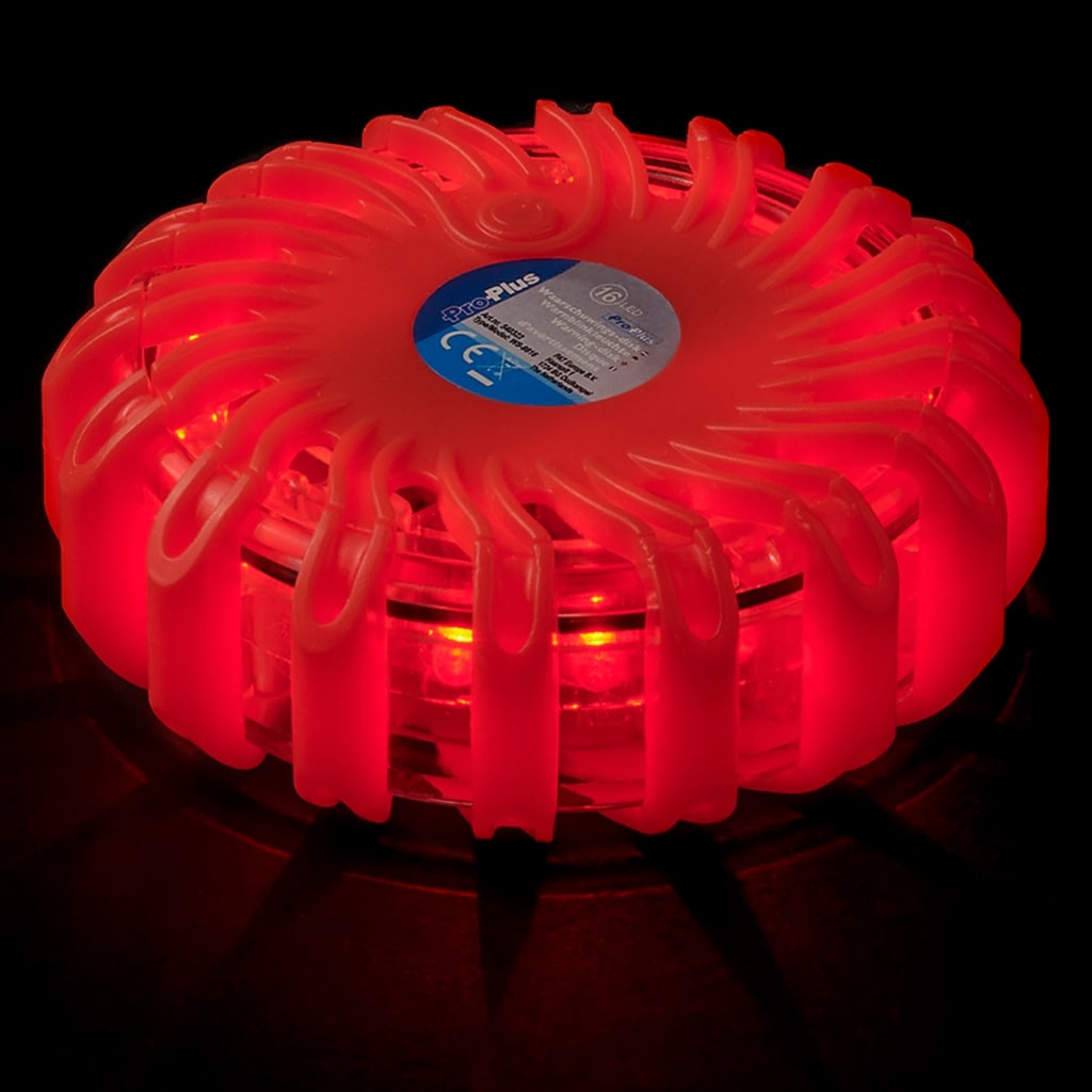 ProPlus Discos de advertencia con 16 LEDs naranja