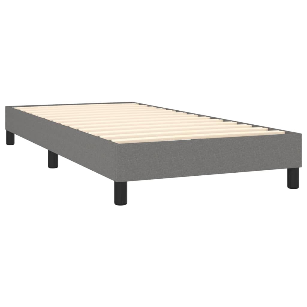 vidaXL Estructura de cama de tela gris oscura 90x200 cm