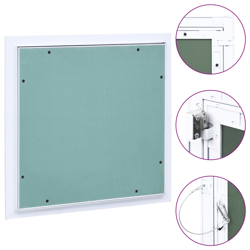 vidaXL Panel de acceso marco de aluminio y placa de yeso 400x400 mm