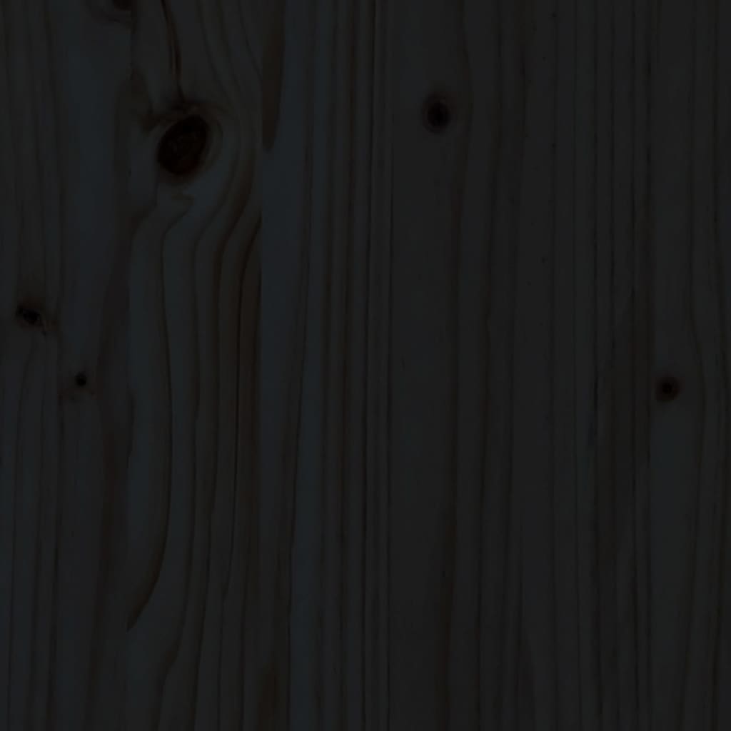 vidaXL Cama para personas mayores madera maciza pino negra 120x190 cm