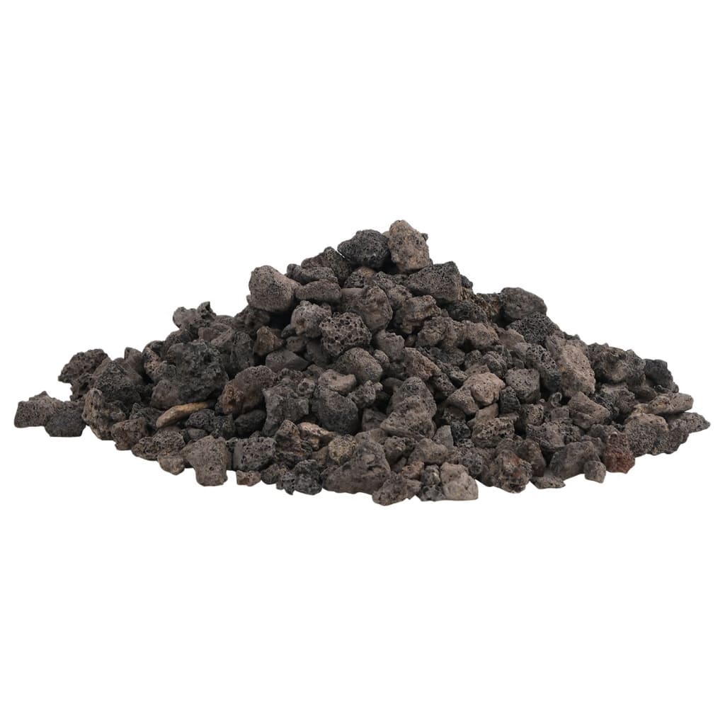 vidaXL Rocas volcánicas negras 10 kg 1-2 cm
