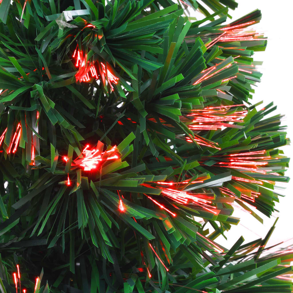 vidaXL Árbol de Navidad artificial fibra óptica verde 64 cm