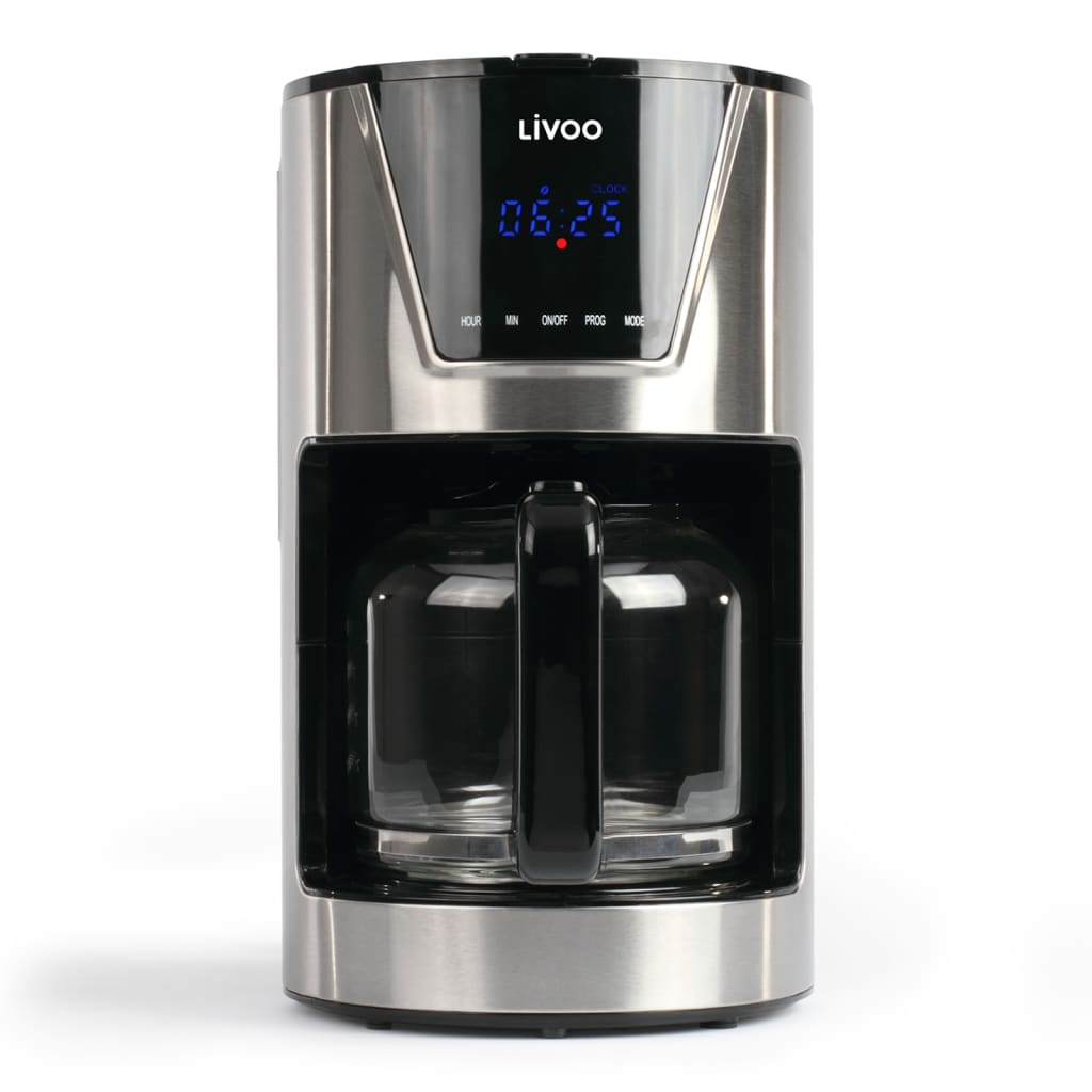 Livoo Cafetera programable negro 1,5 L 900 W