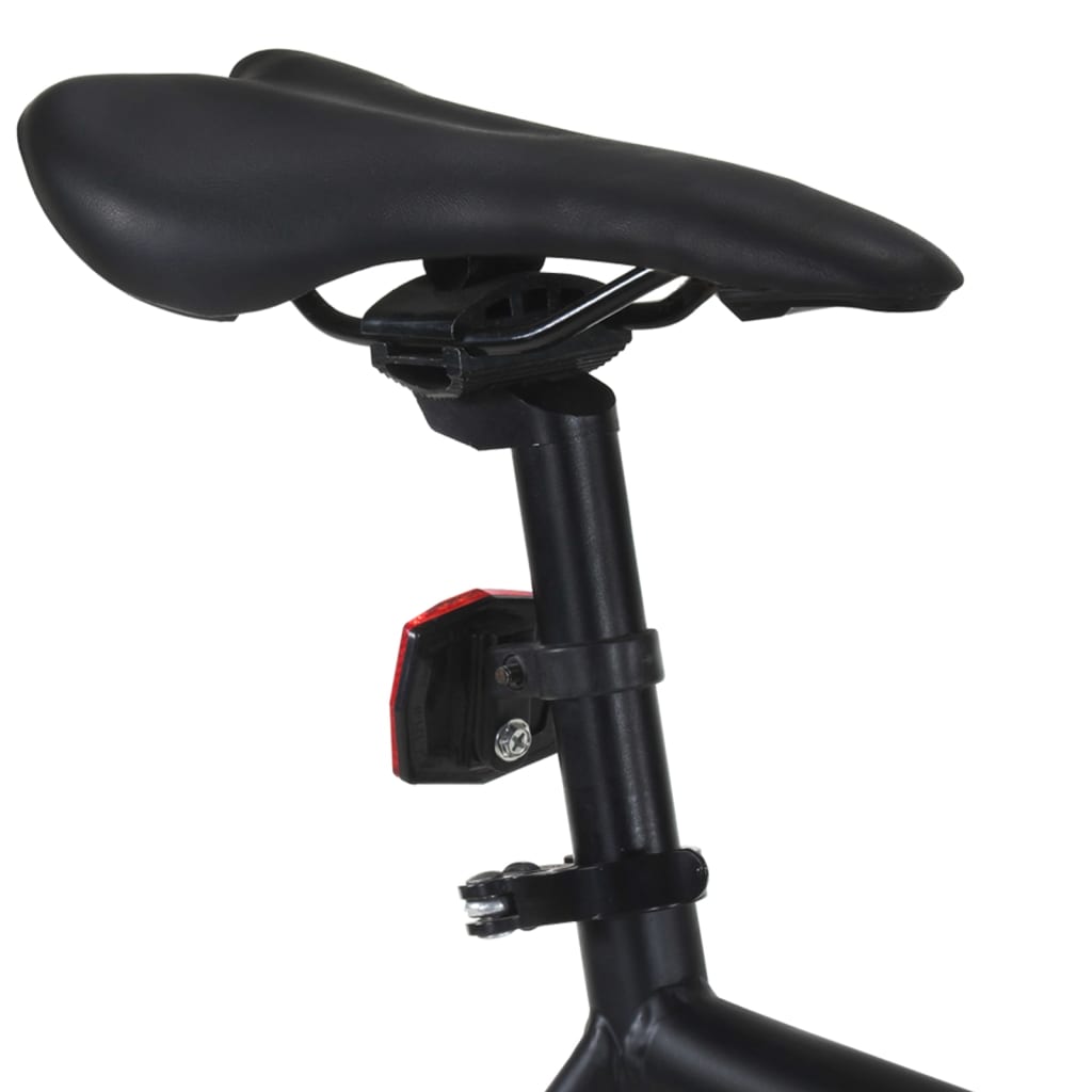 vidaXL Bicicleta de piñón fijo negro y naranja 700c 59 cm