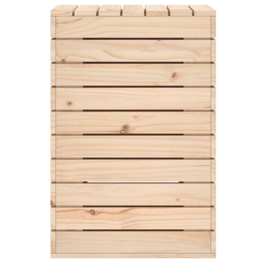 vidaXL Cesto para la ropa sucia madera maciza de pino 44x44x66 cm