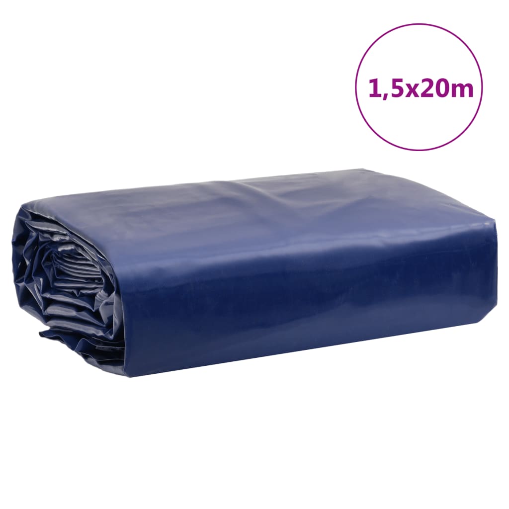 vidaXL Lona azul 1,5x20 m 650 g/m²