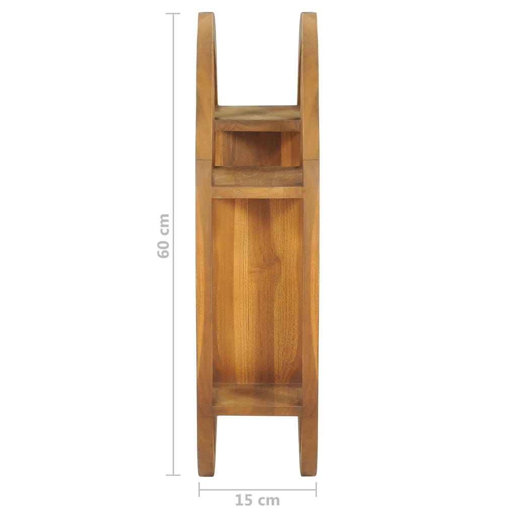 vidaXL Estantería de Yin Yang madera maciza de teca 60x15x60 cm