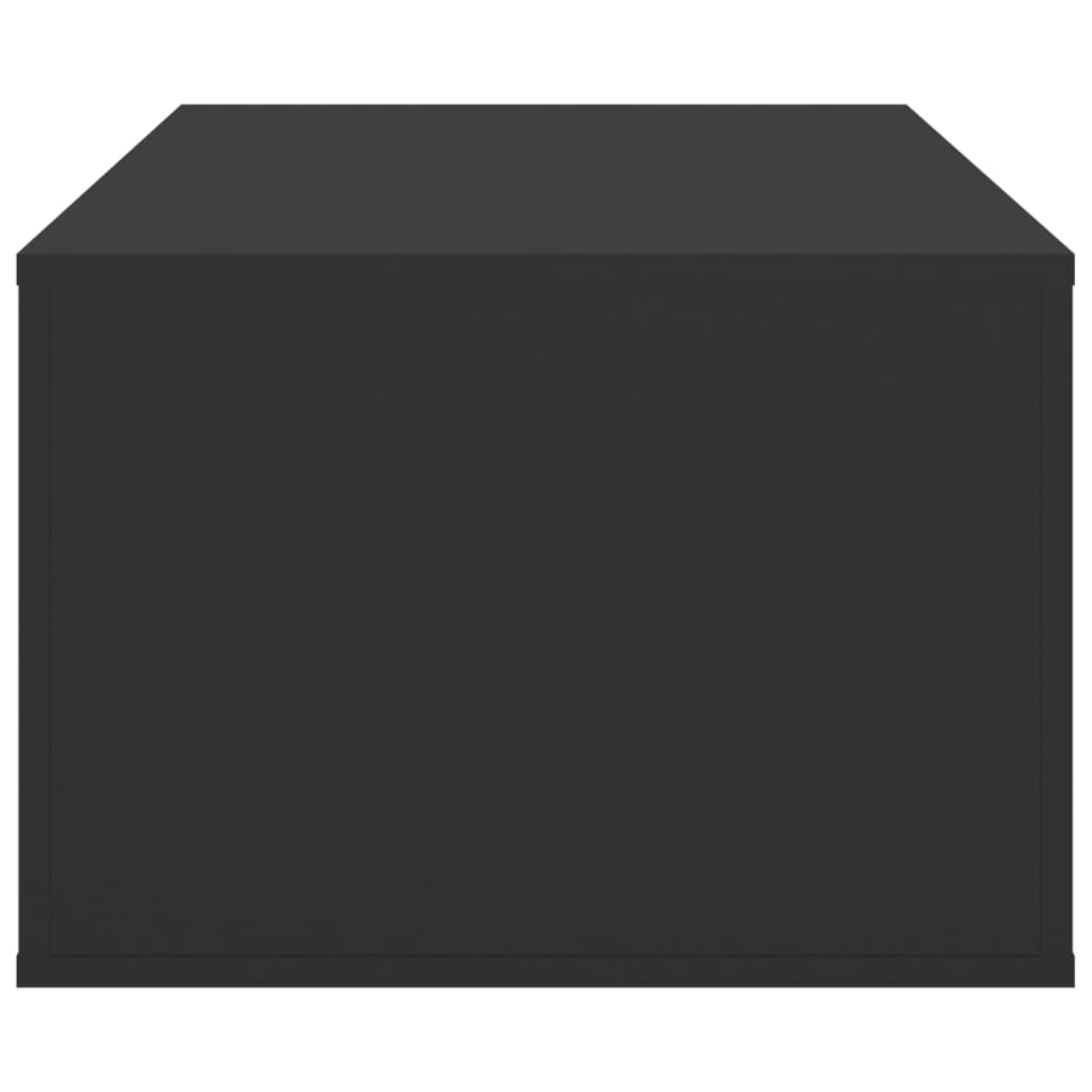 vidaXL Mesa de centro madera contrachapada negro 100x50,5x35 cm