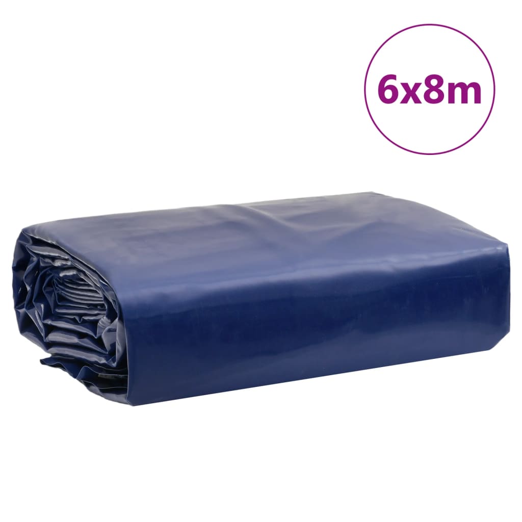 vidaXL Lona azul 6x8 m 650 g/m²