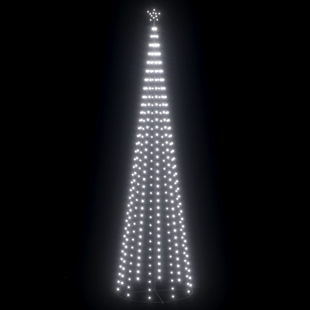 vidaXL Árbol de Navidad cónico 752 LEDs blanco frío 160x500 cm