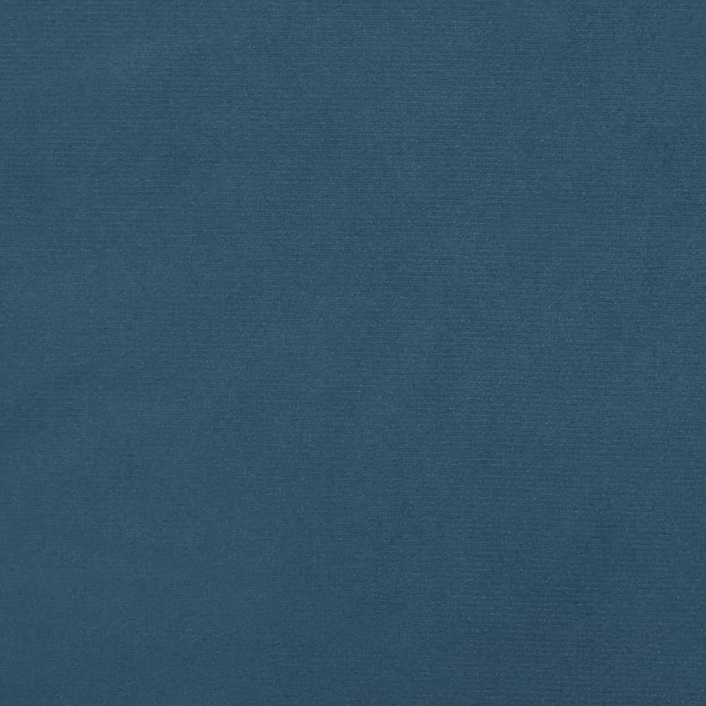 vidaXL Cama box spring colchón y LED terciopelo azul oscuro 120x190 cm