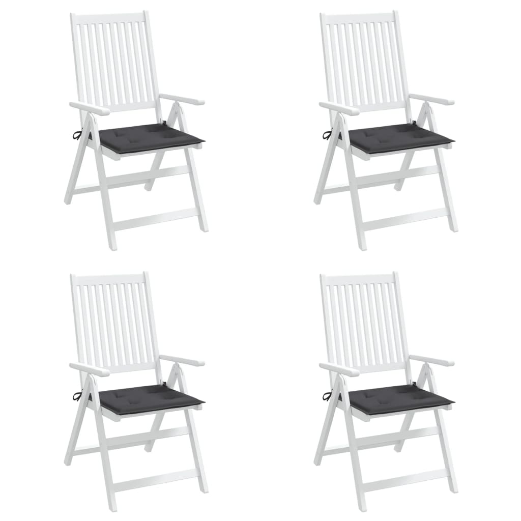 vidaXL Cojines de silla de jardín 4 uds tela gris antracita 50x50x3 cm