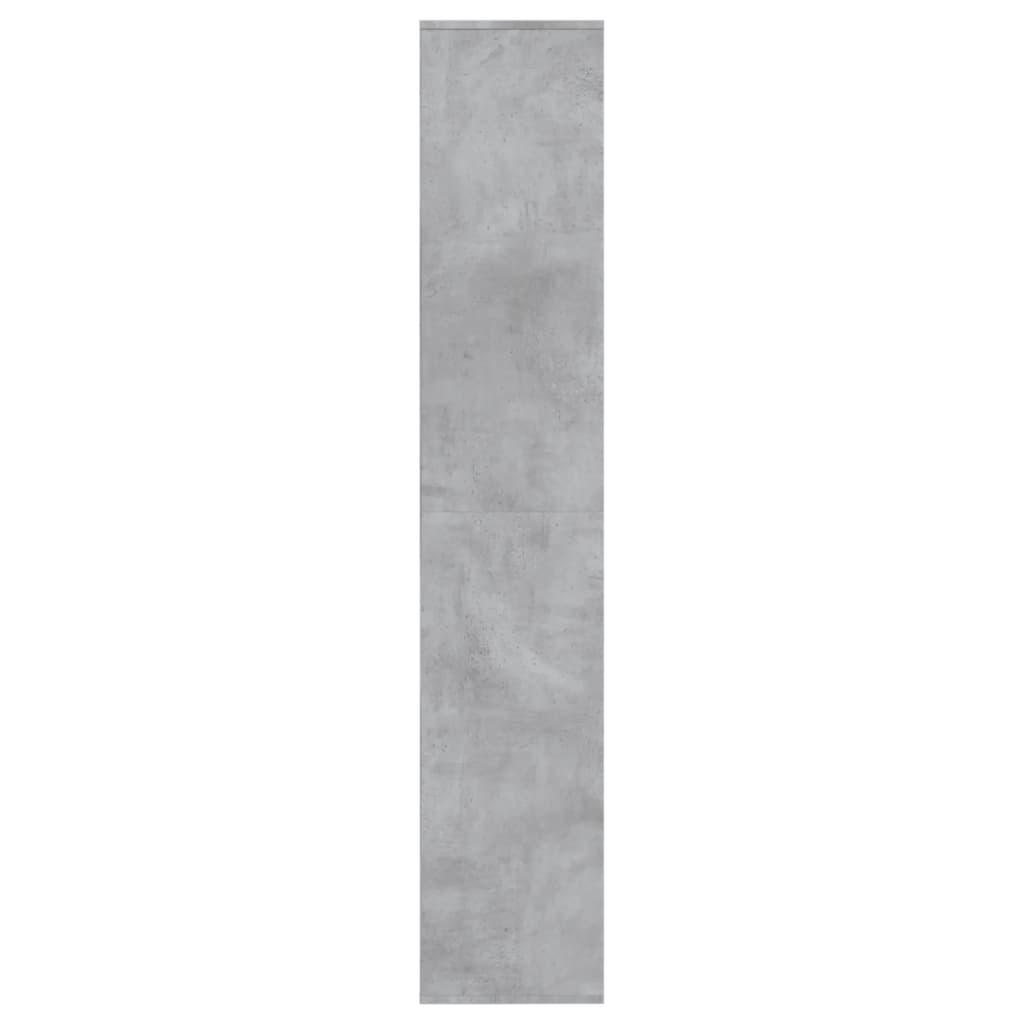 vidaXL Mueble zapatero de contrachapada gris hormigón 80x35,5x180 cm