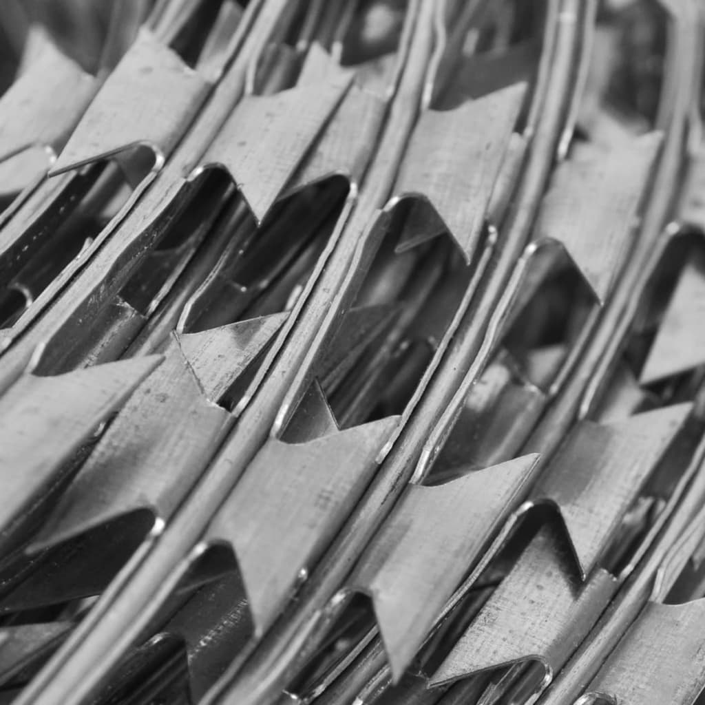 vidaXL Alambre de espino concertina helicoidal acero galvanizado 60 m