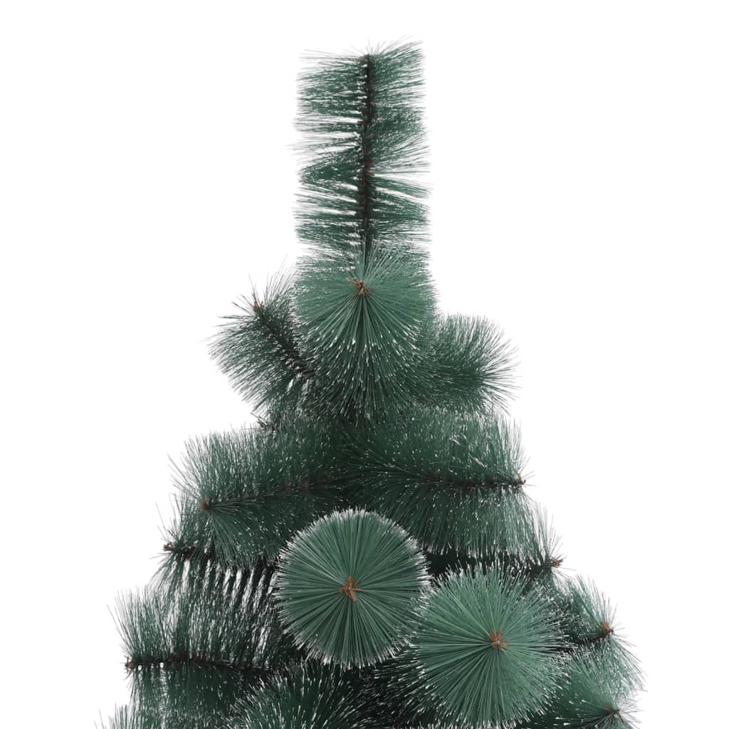 vidaXL Árbol de Navidad con luces y soporte PET verde 210 cm