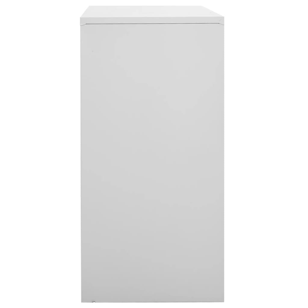 vidaXL Armario taquilla de acero gris claro 90x45x92,5 cm