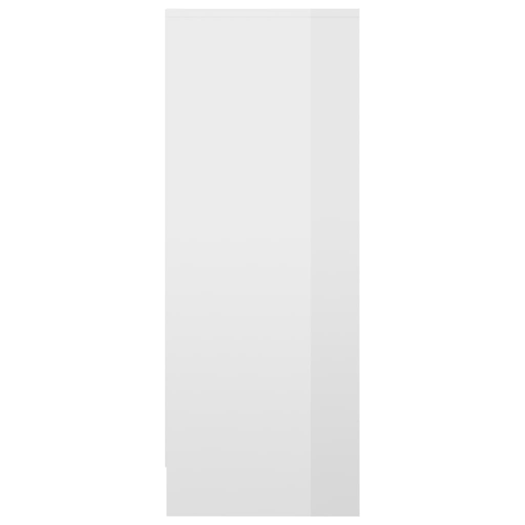 vidaXL Mueble zapatero madera contrachapada blanco brillo 31,5x35x90cm