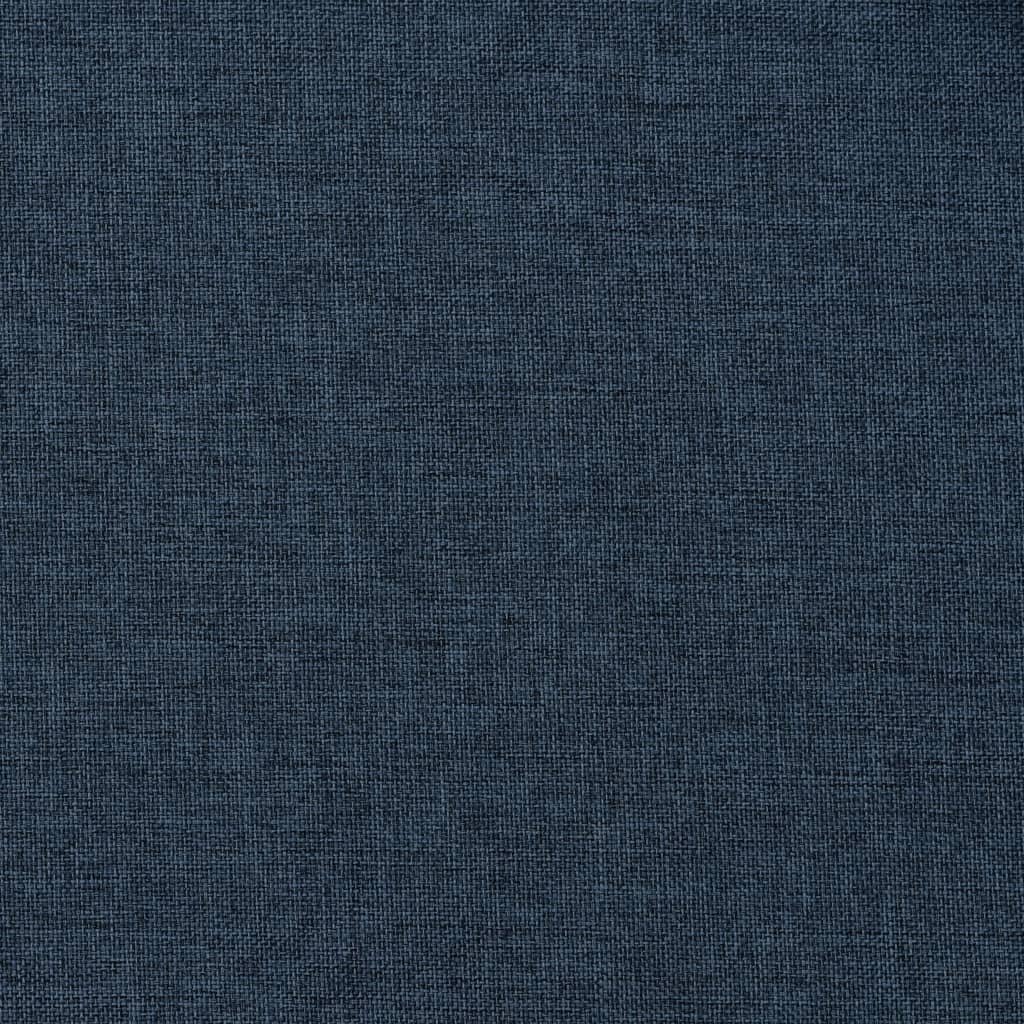 vidaXL Cortina opaca con ganchos look de lino azul 290x245 cm