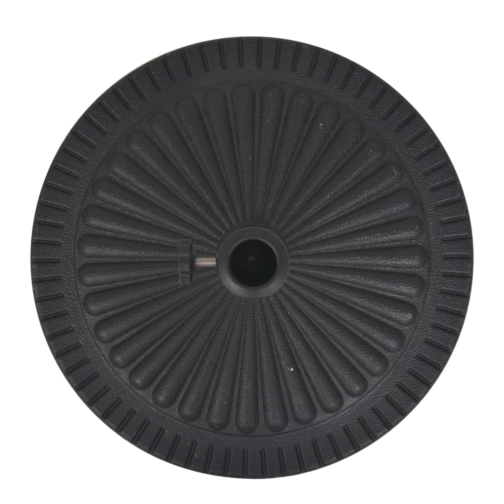 vidaXL Base de sombrilla de resina redonda negro 29 kg