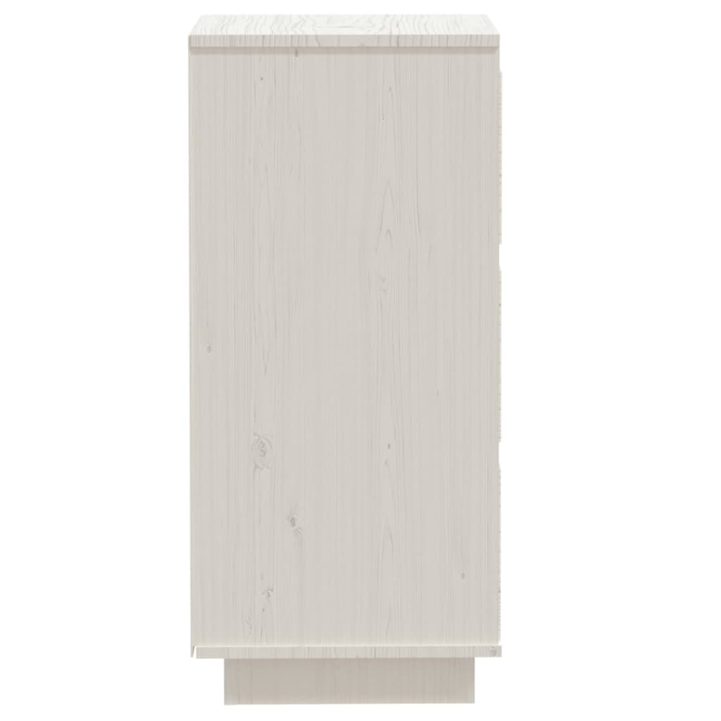vidaXL Aparador de madera maciza de pino blanco 32x34x75 cm