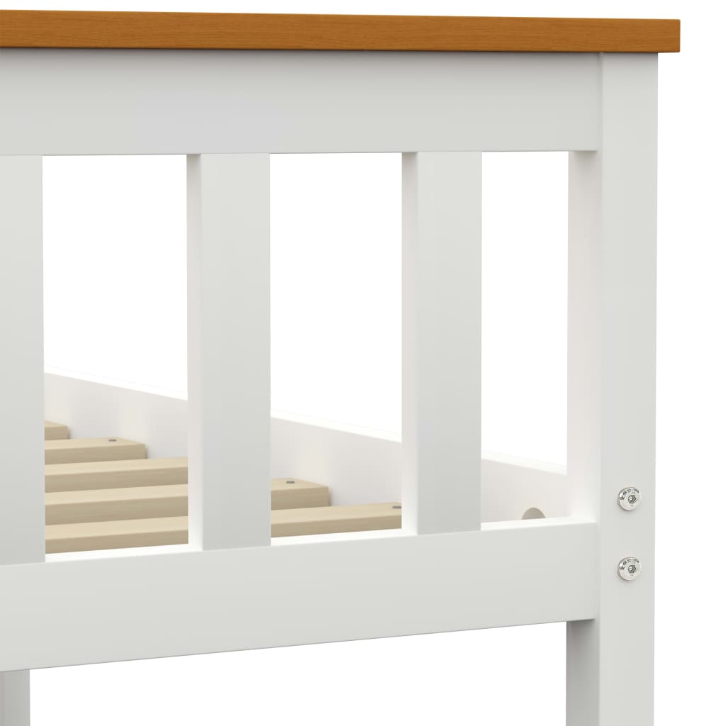 vidaXL Estructura de cama madera de pino maciza blanca 180x200 cm