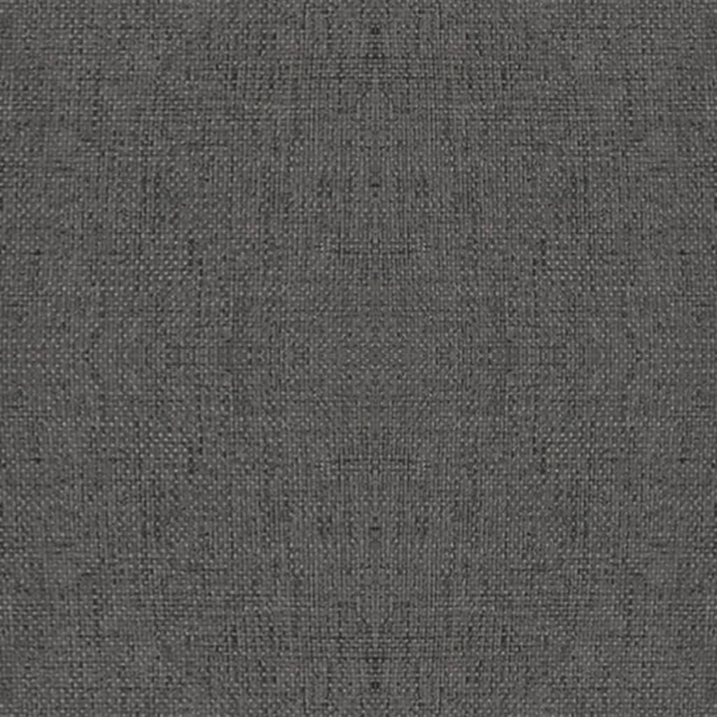 vidaXL Taburete con patas de madera tapizado tejido gris oscuro