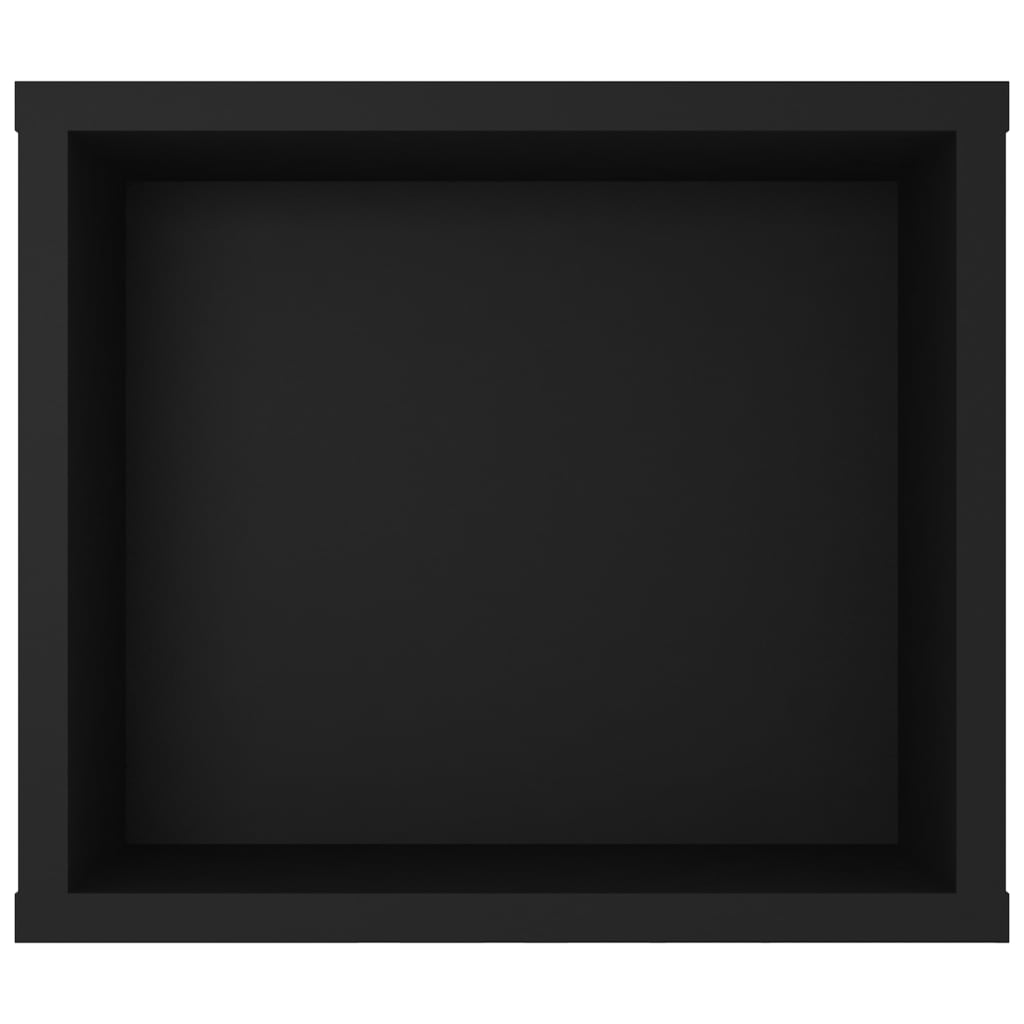 vidaXL Mueble de TV colgante madera contrachapada negro 100x30x26,5 cm