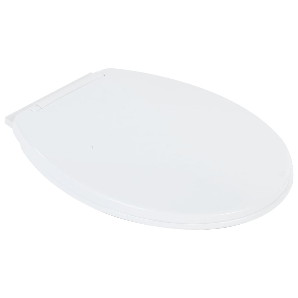 vidaXL Inodoro sin bordes cierre suave 7 cm alto cerámica blanca