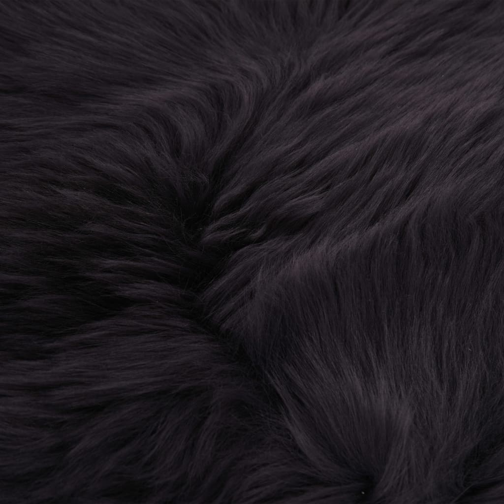 vidaXL Alfombra de piel de oveja gris oscuro 60x180 cm