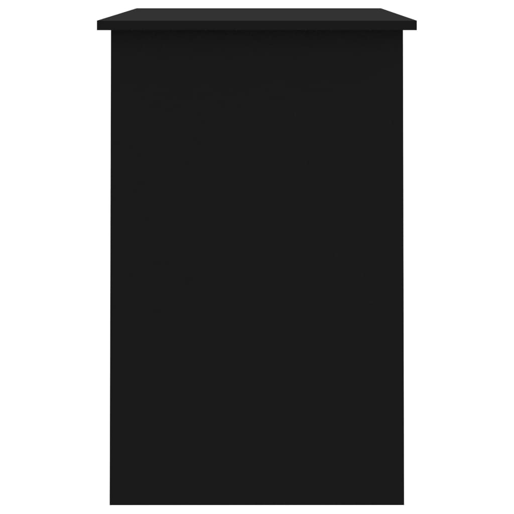vidaXL Escritorio de madera contrachapada negro 100x50x76 cm