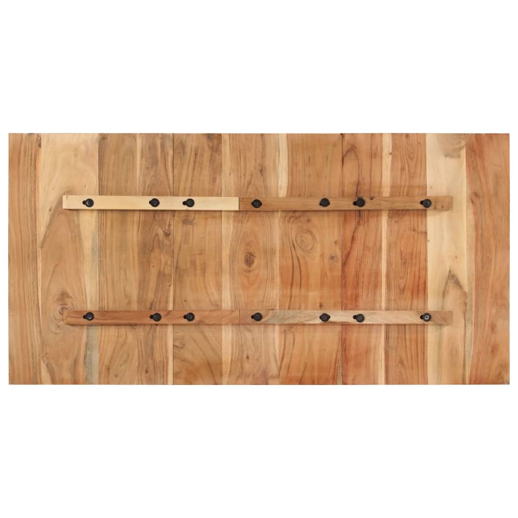 vidaXL Tablero de mesa madera maciza reciclada 120x60x(1,5-1,6) cm