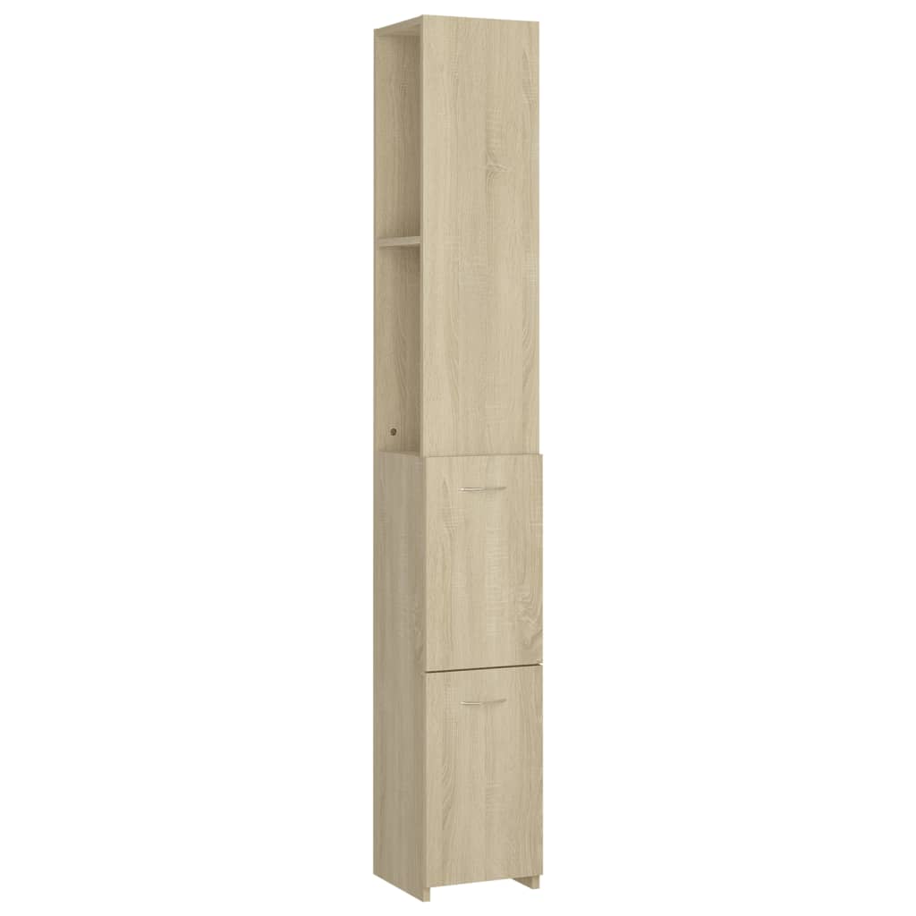 vidaXL Armario de baño madera contrachapada roble Sonoma 25x26,5x170cm