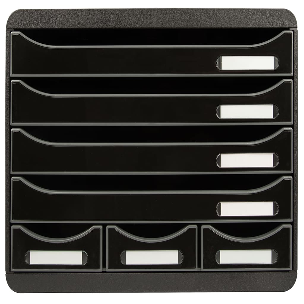 Exacompta Set de cajones escritorio Store-Box 7 cajones negro brillo