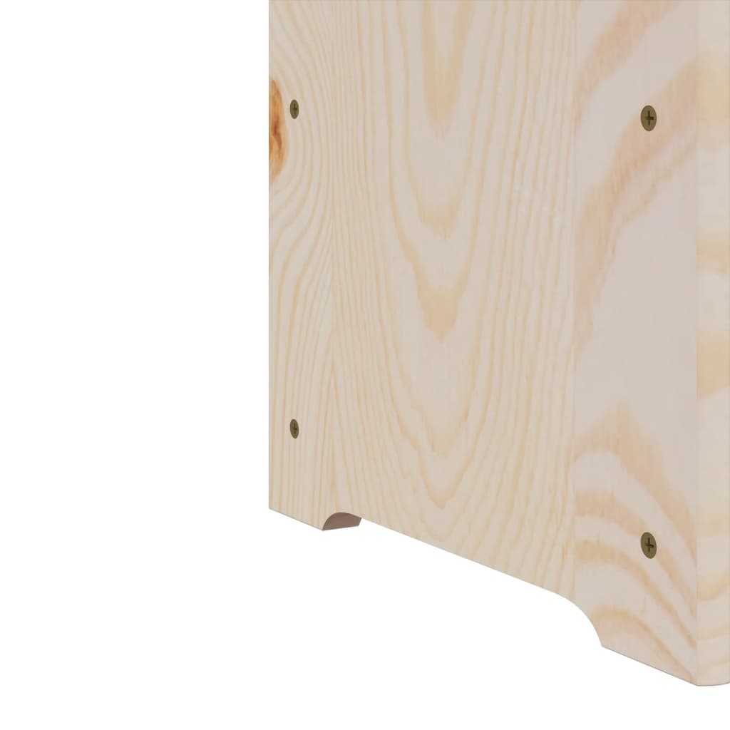 vidaXL Botellero madera maciza de pino 43x25x37 cm