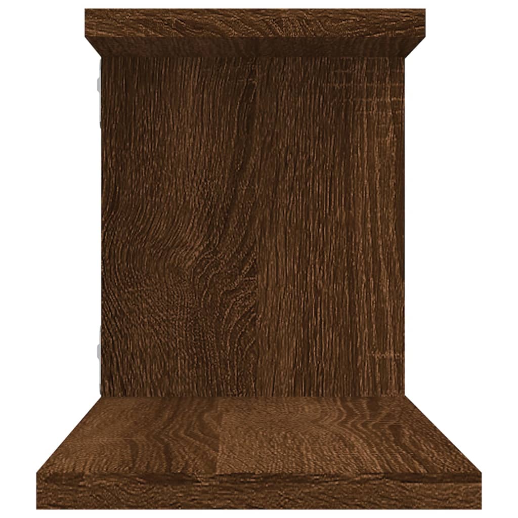 vidaXL Estante de pared para TV madera roble marrón 125x18x23 cm